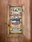 Wyoming Sheridan Rodeo Framed Tin Poster Bob Coronato Metal Sign Framed