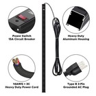 16 Outlet Heavy Duty Metal Long Power Strip With 1875w 15ft Cord etl Listed