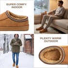 Mens Slippers Memory Foam Moccasin Slippers For Men Indoor 10 5 Chestnut