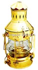Nautical Polished Brass Ship Anchor Boat Lantern 12  Maritime Rail Road Oil Lamp