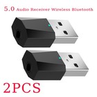 2x 5 0 Audio Receiver Wireless Bluetooth Aux To Usb Car Stereo Music Adapter Hot