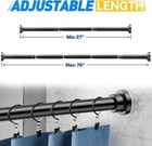 Shower Curtain Rod  27-76 Inch Adjustable Spring Tension Shower Rod  1 Inch Diam