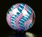 Bryan Trillas Glass Marble filigree Cane uv Reactive  Pink   Blue s 0 8-0 9 Inch