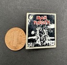 Iron Maiden Eddie Square Pin Badge Made In England Black White Red 1in X1in