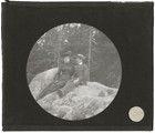 Couple Nature Characters Old Photo Glass Plate Positive 8 5x10 Cm