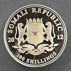 2012 Somalia African Elephant 100 Shillings 1 Oz  999 Fine Silver