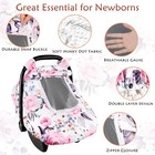 Floral Baby Carseat Cover Girls  Infant Car Seat Covers Canopy For Newborn Wi   