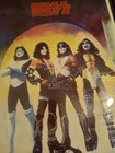 Kiss Vintage Original Love Gun Poster Silver Mylar Aucoin Boutwell 1977 34x22 