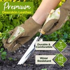 Handlandy Gardening Gloves For Women  Breathable  Leather Garden Yard Gloves