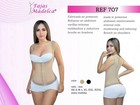 Fajas Madelca Ref 707 Powernet Firm Shapewear Waist abdomen Beige M