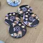 Large Lot Of Music Pins  Him  Machine Head  Bob Marley  Pink Floyd  Asia    More