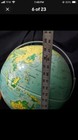 Vintage World Globe Nystrom Sculptural Relief Globe  Mid Century Modern 16 Inch