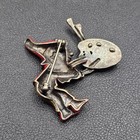 Rare Vintage Mma Painter Elf Gnome Brooch Artist Pin Metropolitan Museum Enamel 