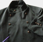 Culinary Cuisine Chef Jacket Coat Long Sleeve Professional Restaurant Work Black