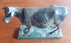 Antique 1924 Holstein-friesian Cow Cold Painted   Signed Gozo Kawamura  Ny 