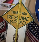 Rare Vintage  Coca Cola Double Sided School  Crossing Zone Reflective Sign Wood
