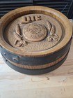Miller Lite A Fine Pilsner Beer Barrel End Round Sign 18  X 61 4  Deep Vintage