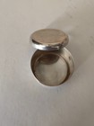 Vintage Sterling Silver 925 Pill Box Small Round Container Engraved Monogram 27g