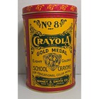 Vintage Crayola No  8 Gold Medal Crayons Tin Replica Binney   Smith 80s