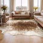  8x10 Feet Faux Cowhide Area Rugs For Living Xx Large - 114     96    8x9 5ft  Brown