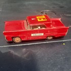 Vintage Tin Toy Cars Lot Of 2 Fire Chief   Police Dept  Made In Japan