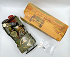 Rare Arnold 1949 P2500 Us Army Wind-up Tin Jeep W  Original Box Us Zone Germany