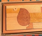 Vintage 1970s Rare Dachshund Dog Mid Century Mcm Wood Puzzle
