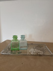 Silver City Vanity Perfume Glass Tray 8x14     Vintage Art Deco Poppy Art Deco