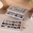 Acrylic Rock Collection Display Case With 54 Grids Storage Compartments Rock    