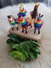 Artisan Handmade Llama Keychains From Peru Multicolored Lot Of 5 Miniature 