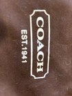 Coach Brown Cloth Dust Cover Bag Purse Protector Red Drawstring 23 W X 19 Tall