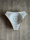 Mottahedeh Porcelain Gold Leaf Plated Ashtray   Footed Dish