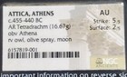 Attica Athens Early Issue Tetradrachm Ngc Au Ancient Silver Coin