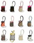 Bn Coach Lanyard Id Card Case Holder In Solid floral leather coated Can Pick One