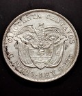 1892 Colombia Cincuenta Centavos Au  Beautiful Silver Coin 12 5g  835 Small Bust