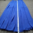 Banana Republic Pleated Maxi Skirt Womens Xs Royal Blue Excellent Smocked Waist