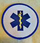 Paramedic Uniform Patch Star Of Life Ambulance Emt ems Embroidered Iron-on Blue