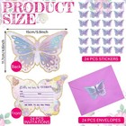 Butterfly Party Invitations 24 Sets  With Envelopes Stickers  Purple