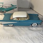 Vtg Jim Beam Empty Decanter 1957 Chevrolet Bel Air Turquoise Blue W box  Inserts