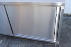72  Long X 30  Wide X 35  Tall Stainless Steel Cabinet Table W  Sliding Doors