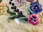 1950 Vtg Uncompleted Handmade Beautiful Color Floral From Maine Rug Textile
