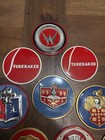 Vintage 1950 s Wheaties Cereal Premium Car Badge Emblem Lot  11  Metal Tin  Rare