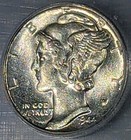 1944 10c Mercury Dime Us Silver 90  Icg Ms63 44p Philadelphia Mint