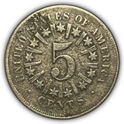 1866 Rays Shield Nickel Extremely Fine Xf Coin  Issues  22689