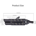 Double Exhaust Muffler Tail Pipe Slip On For Kawasaki Eliminator 450 500 2024-26