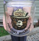 Smokey The Bear Prevent Wildfires Glass Advertising Counter Top Jar