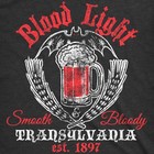 Mens Blood Light T Shirt Funny Halloween Beer Parody Vampire Tee For Guys