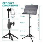 Portable Folding Sheet Music Stand With Carrying Bag  Adjustable  Sturdy