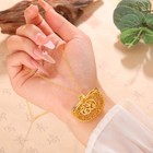 Gold Plated Filigree Hollow Box Pendant Necklace Lucky Amulet Sweater Chain