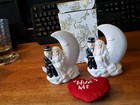 Crescent Moon Bride Groom Wedding Cake Topper Party Decoration 2 Figurines E-16